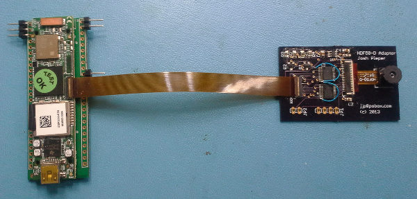 Final OV9650 adapter attached to IGEP COM Pro