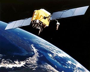 NASA rendering of GPS satellite
