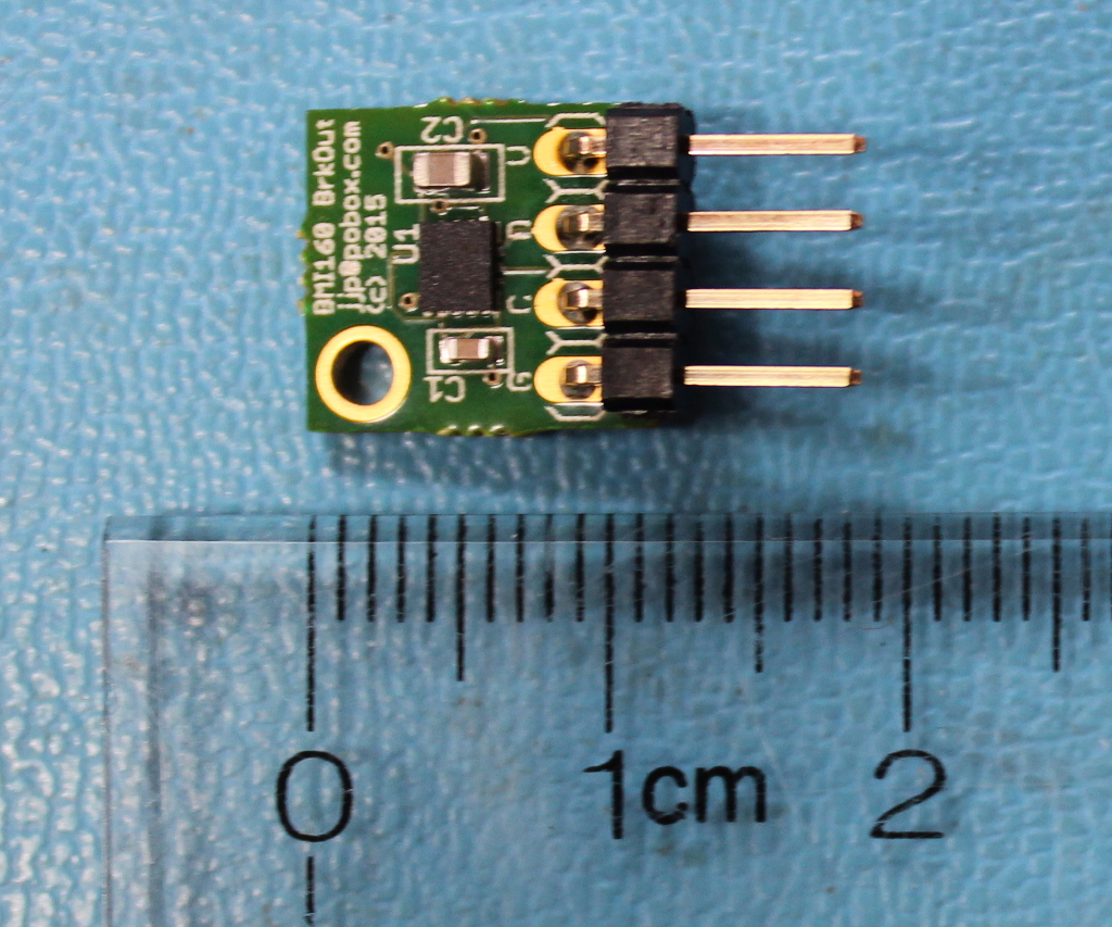 Completed BMI160 breakout board, Assembled by MacroFab